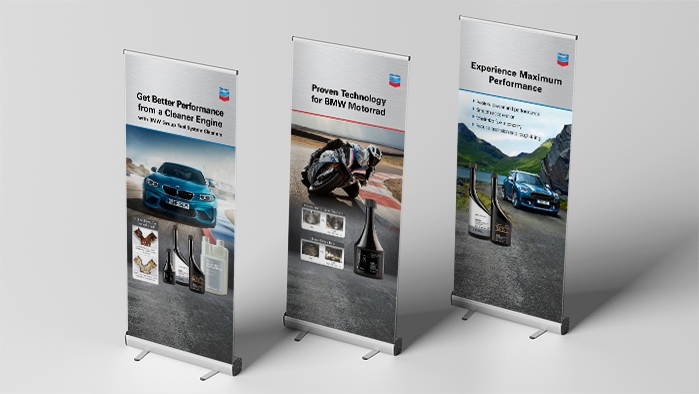 Chevron Techron BMW Vert Banners