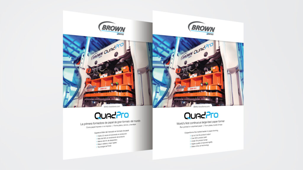 Quad Pro Brochure Covers English and Spanish
