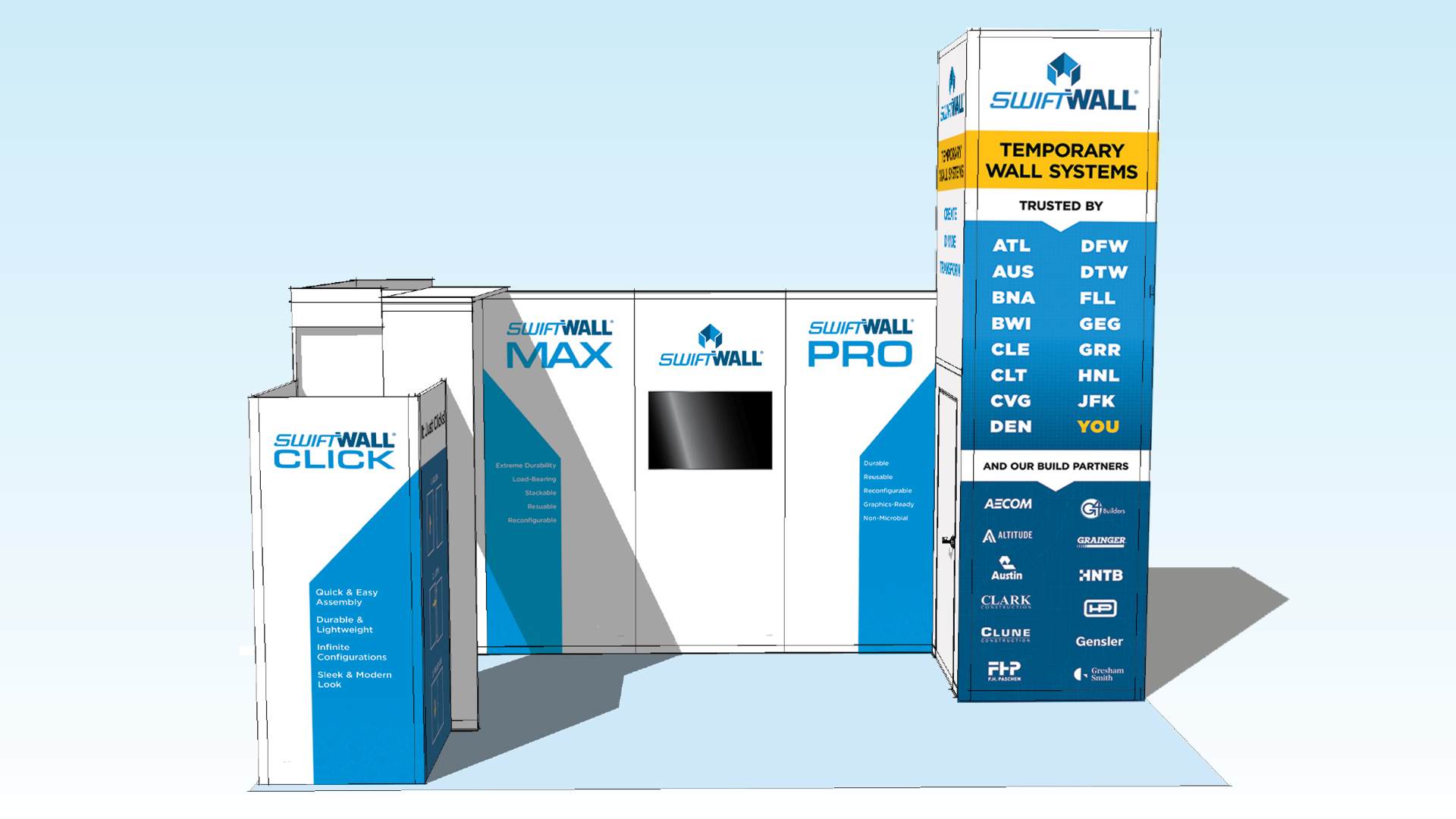 SwiftWall tradeshow booth