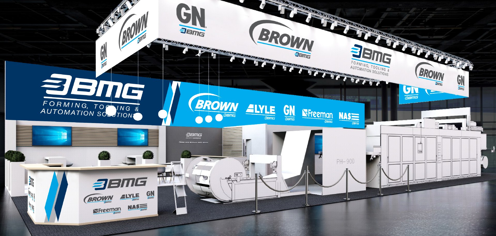 BMG tradeshow booth